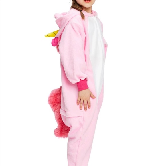 💥2xHP PINK UNICORN FLEECE PAJAMAS FOR GIRLS SZ 5 🦄 - Picture 2 of 4